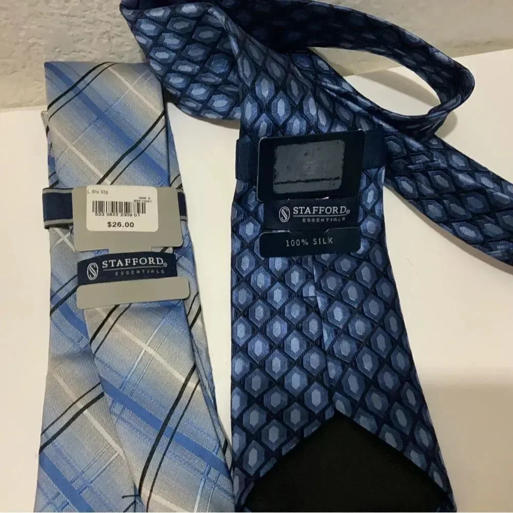 New lot of 2 Stafford Men's Neck Ties